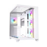 Acegeek Horizon White Type C ATX Case, 7x RGB 120mm Fans, Dual Side Tempered Glass, 3x HDD Slots, Motherboard Supports Upto ATX, GPU Max Upto 410mm, White
